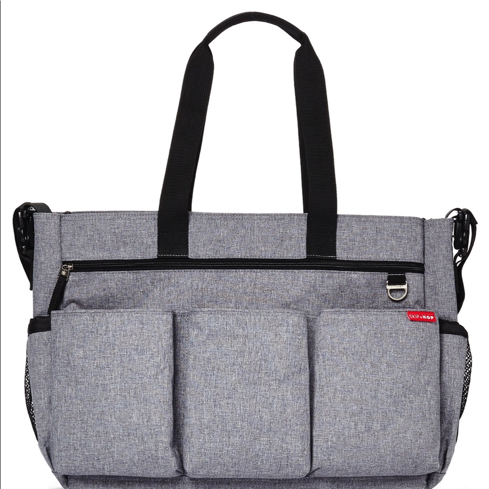 Skiphop HeatherGray Duo Double Signature Diaper Bag
